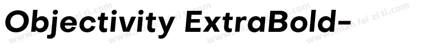 Objectivity ExtraBold字体转换